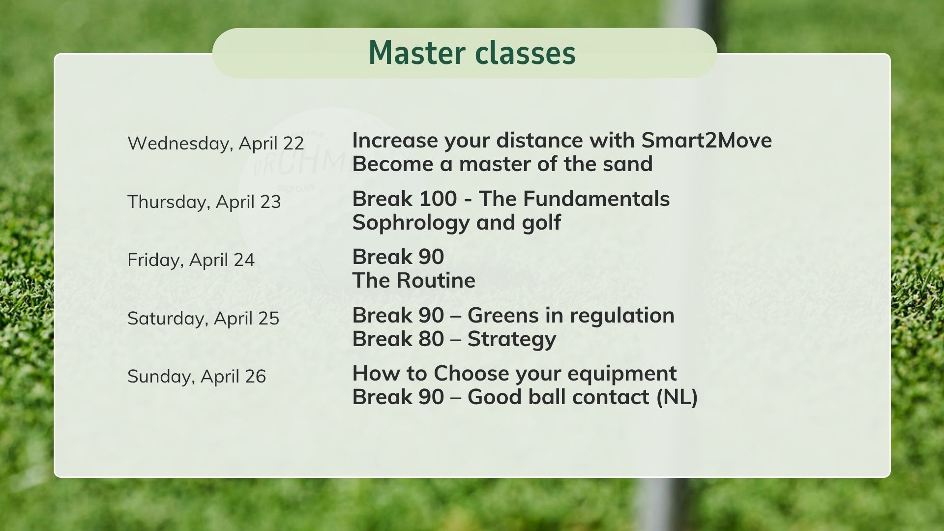 Planning masterclass